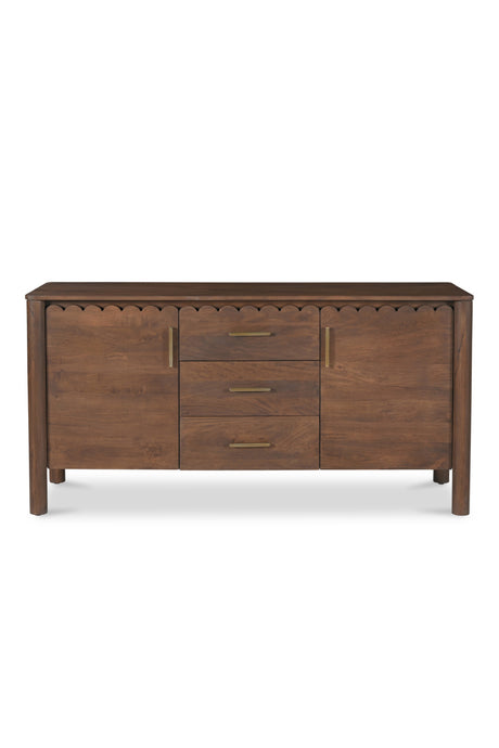 Scalloped Edge 3-Drawer Sideboard | Novi Living Wiley | Oroa.com