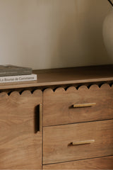 Modern European furniture - Scalloped Edge 3-Drawer Sideboard - www.oroa.com