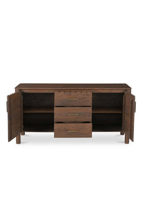 Modern European furniture - Scalloped Edge 3-Drawer Sideboard - www.oroa.com