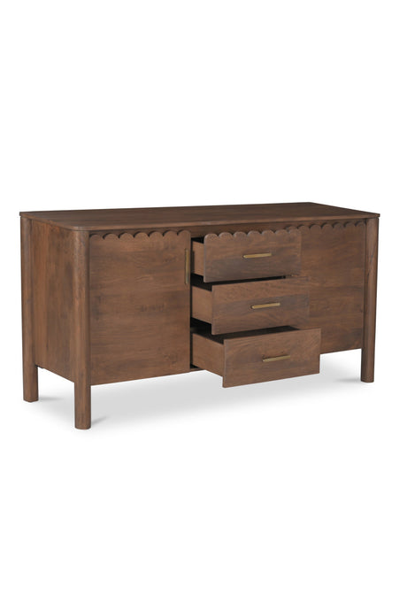 Modern European furniture - Scalloped Edge 3-Drawer Sideboard - www.oroa.com