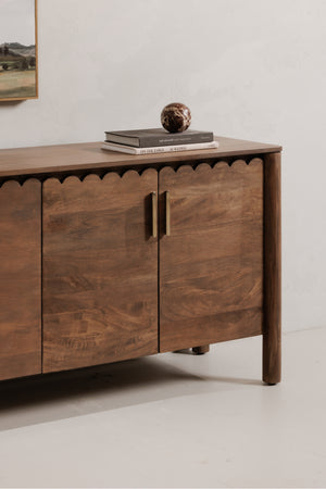 Modern European furniture - Scalloped Edge 4-Door Sideboard - www.oroa.com