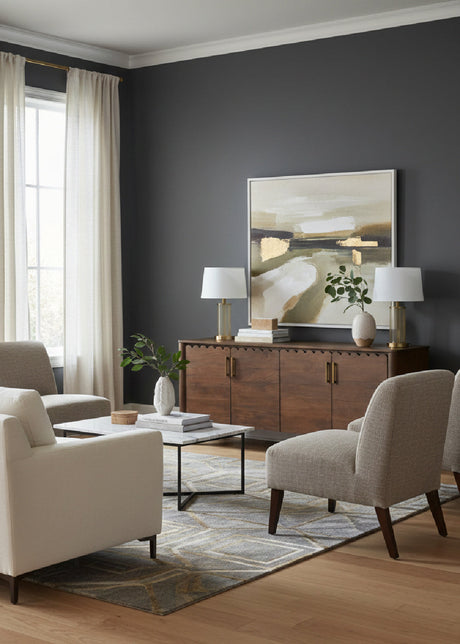 Modern European furniture - Scalloped Edge 4-Door Sideboard - www.oroa.com