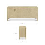 Modern European furniture - Scalloped Edge 4-Door Sideboard - www.oroa.com