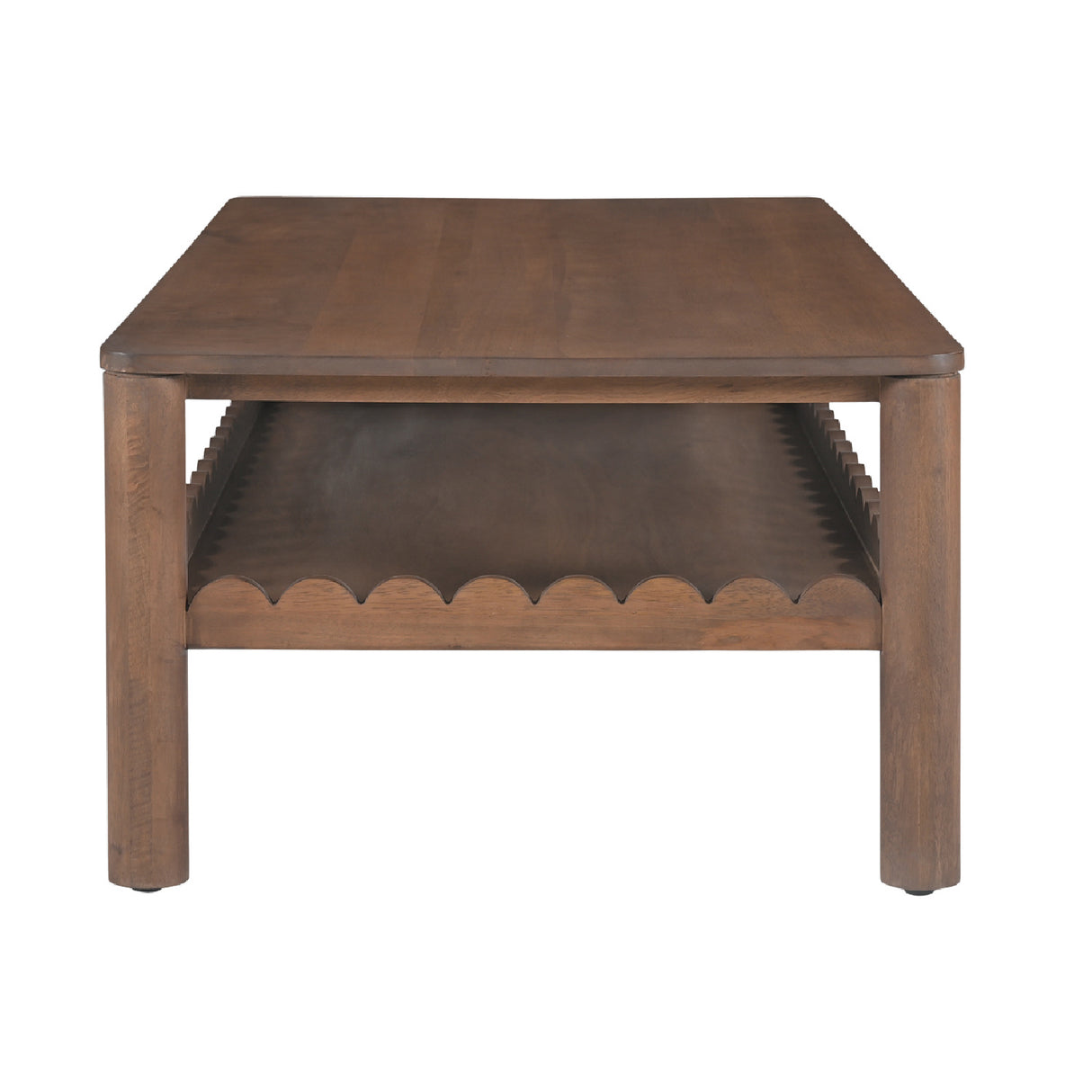 Modern European furniture - Wooden Scalloped Coffee Table - www.oroa.com