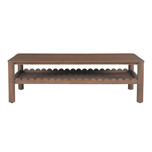 Modern European furniture - Wooden Scalloped Coffee Table - www.oroa.com