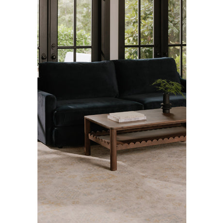 Modern European furniture - Wooden Scalloped Coffee Table - www.oroa.com