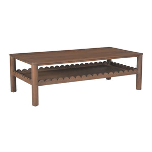 Modern European furniture - Wooden Scalloped Coffee Table - www.oroa.com