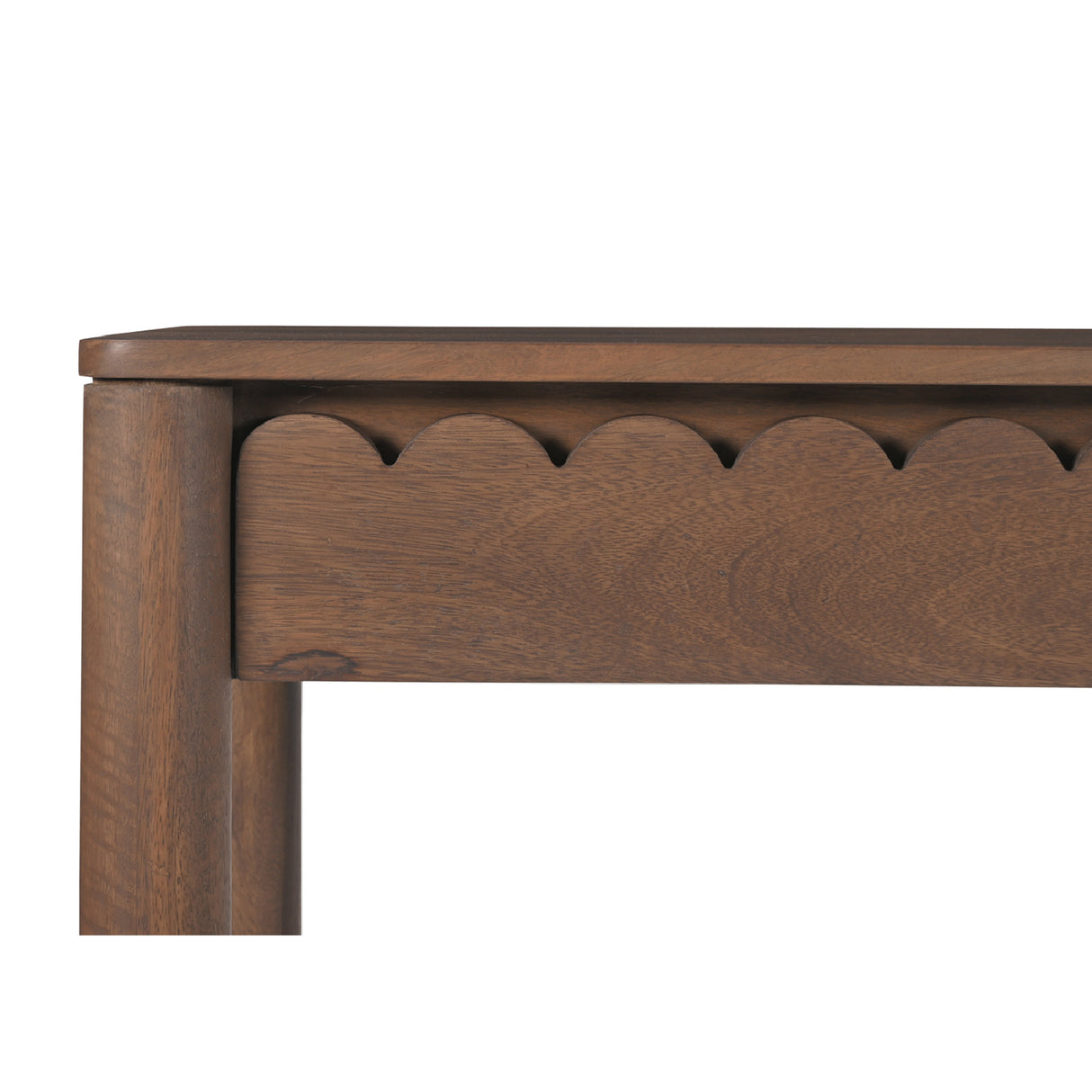 Modern European furniture - Wooden Scalloped 2-Drawer Console Table - www.oroa.com