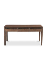 Modern European furniture - Scalloped Edge Wooden 3-Drawer Desk - www.oroa.com