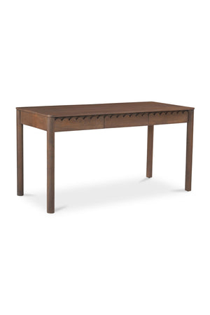 Modern European furniture - Scalloped Edge Wooden 3-Drawer Desk - www.oroa.com
