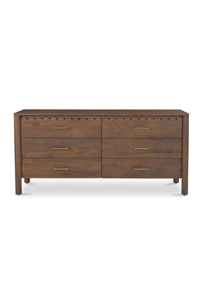 Modern European furniture - Scalloped Edge Wooden 6-Drawer Dresser - www.oroa.com