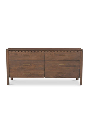 Modern European furniture - Scalloped Edge Wooden 6-Drawer Dresser - www.oroa.com