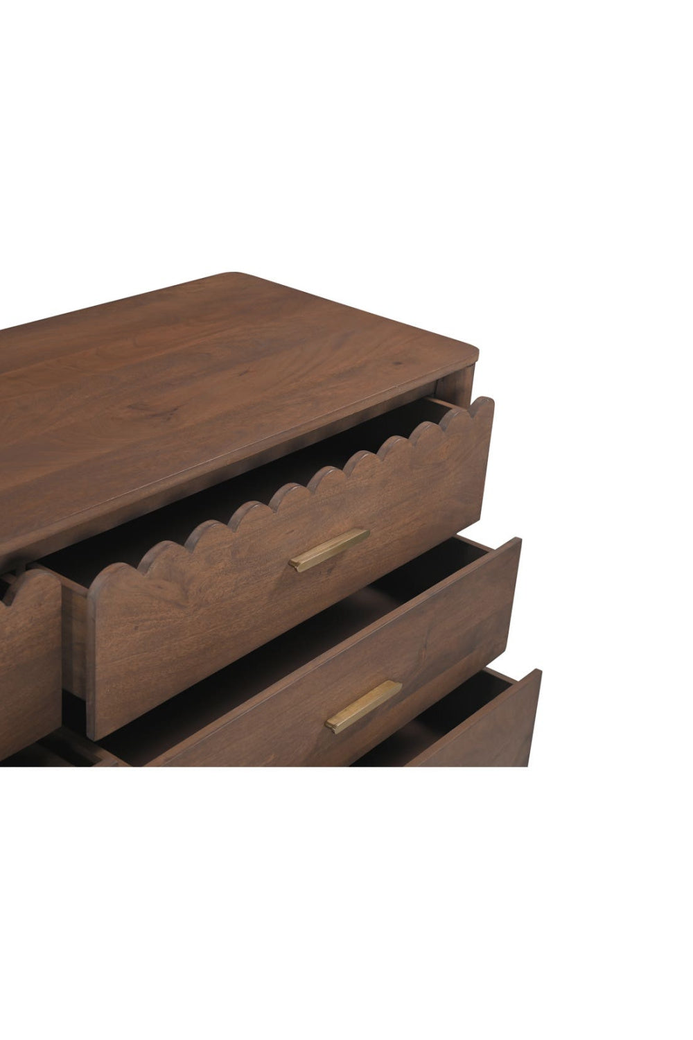 Modern European furniture - Scalloped Edge Wooden 6-Drawer Dresser - www.oroa.com