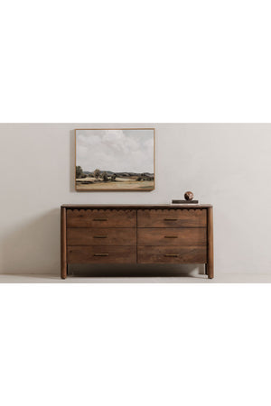 Modern European furniture - Scalloped Edge Wooden 6-Drawer Dresser - www.oroa.com