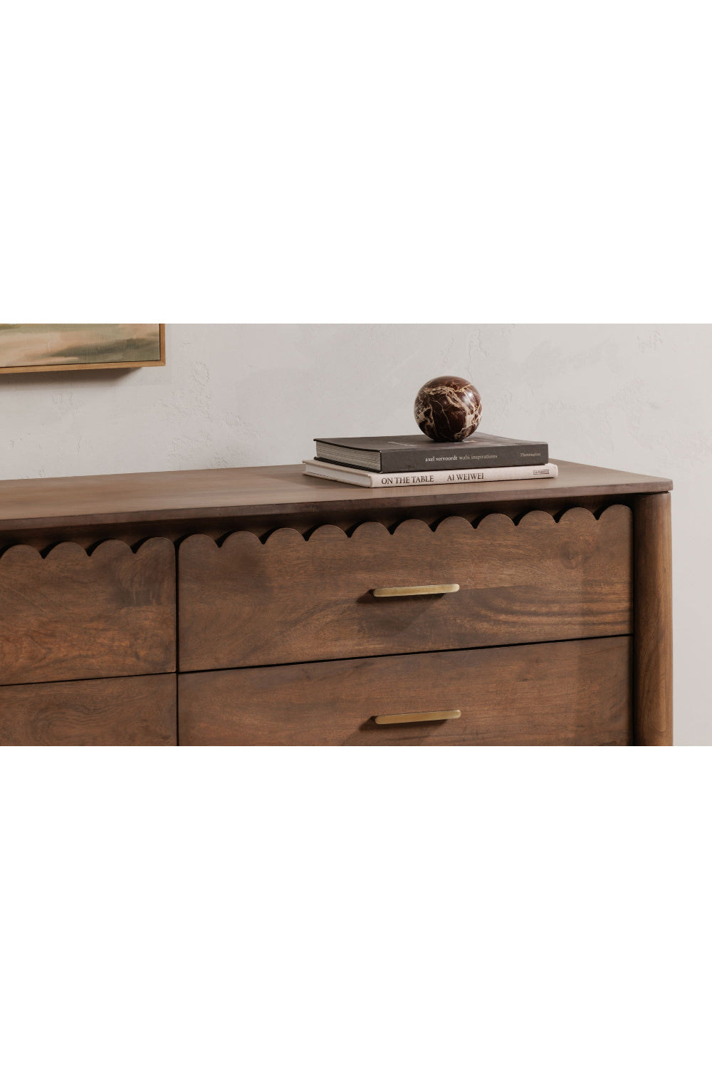 Modern European furniture - Scalloped Edge Wooden 6-Drawer Dresser - www.oroa.com