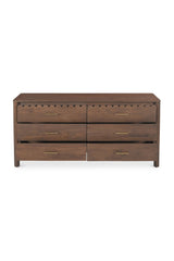 Modern European furniture - Scalloped Edge Wooden 6-Drawer Dresser - www.oroa.com