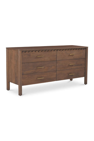 Modern European furniture - Scalloped Edge Wooden 6-Drawer Dresser - www.oroa.com