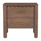 Modern European furniture - Scalloped-Edge 2-Drawer Nightstand - www.oroa.com