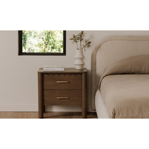   Modern European furniture - Scalloped-Edge 2-Drawer Nightstand - www.oroa.com | Oroa.com