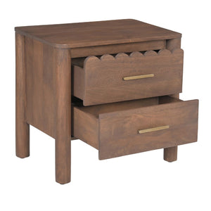   Modern European furniture - Scalloped-Edge 2-Drawer Nightstand - www.oroa.com | Oroa.com
