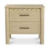 Modern European furniture - Scalloped-Edge 2-Drawer Nightstand - www.oroa.com