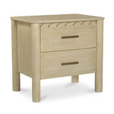 Modern European furniture - Scalloped-Edge 2-Drawer Nightstand - www.oroa.com