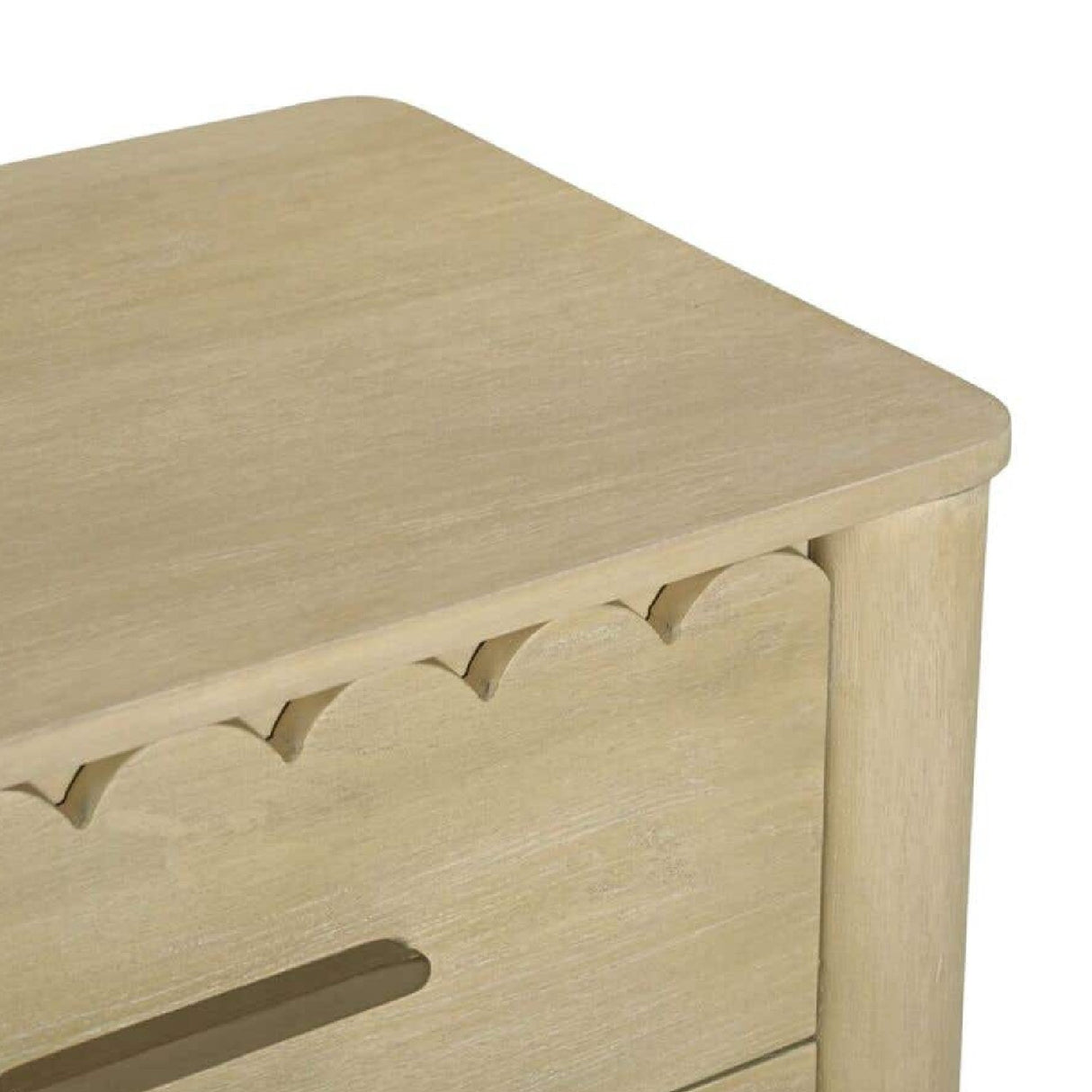 Modern European furniture - Scalloped-Edge 2-Drawer Nightstand - www.oroa.com