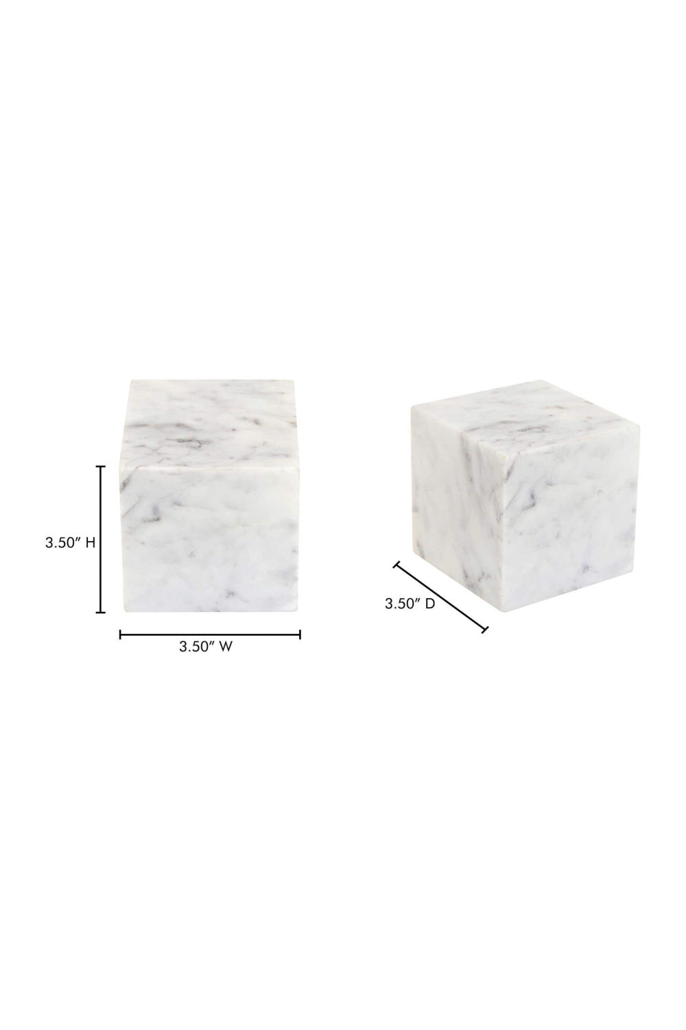 White Marble Cube Tabletop Decor | Novi Living Cora | Oroa.com