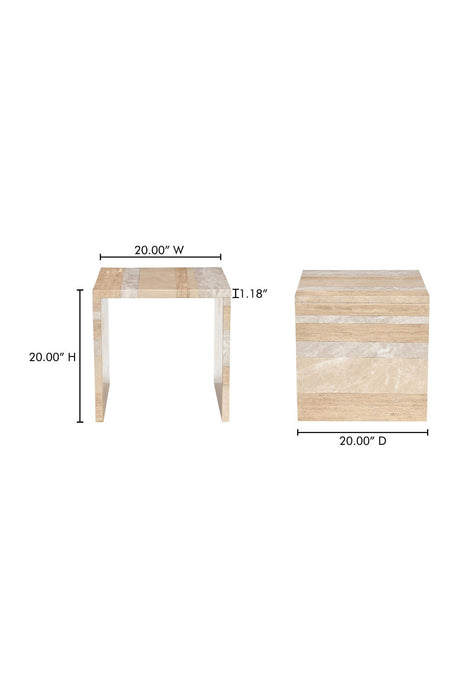 Modern European furniture - Marble Square Accent Table - www.oroa.com