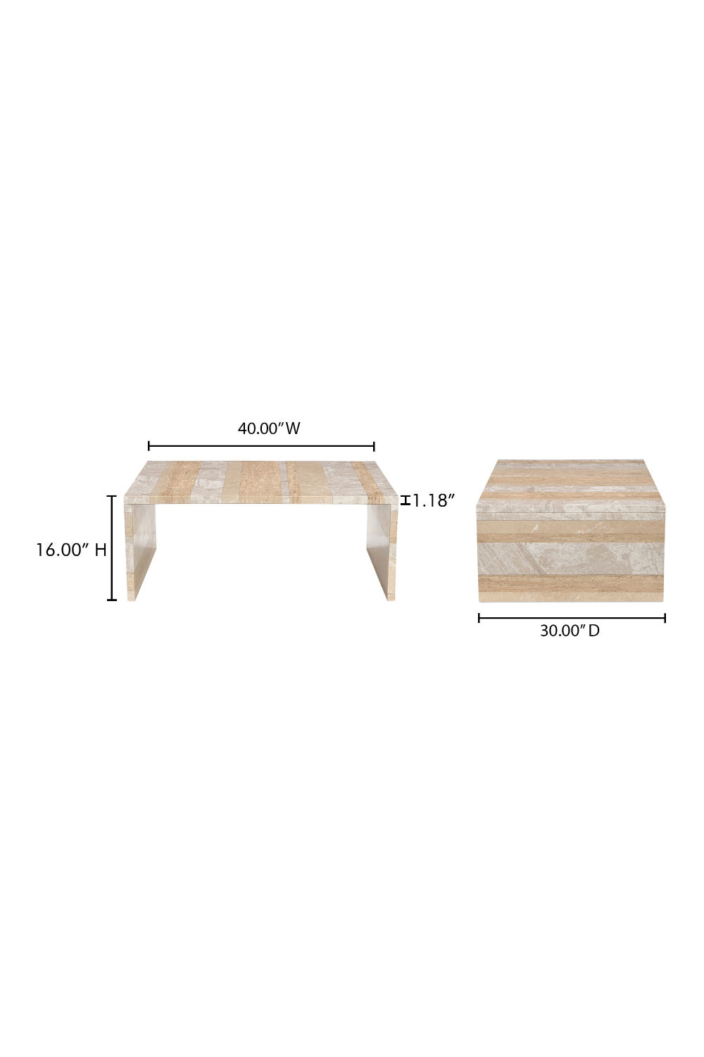 Marble Rectangular Coffee Table | Novi Living Rosa