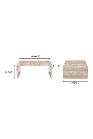 Marble Rectangular Coffee Table | Novi Living Rosa