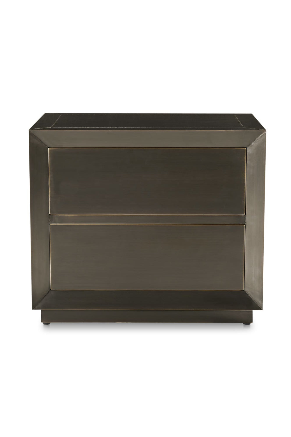 Modern European furniture - Bronze 2-Drawer Nightstand - www.oroa.com