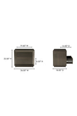 Modern European furniture - Bronze 2-Drawer Nightstand - www.oroa.com