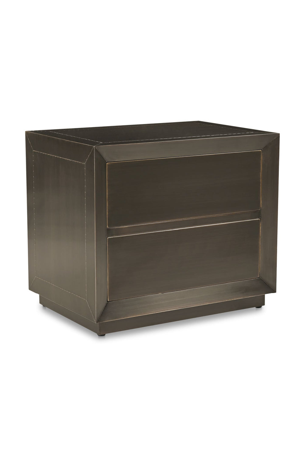 Modern European furniture - Bronze 2-Drawer Nightstand - www.oroa.com