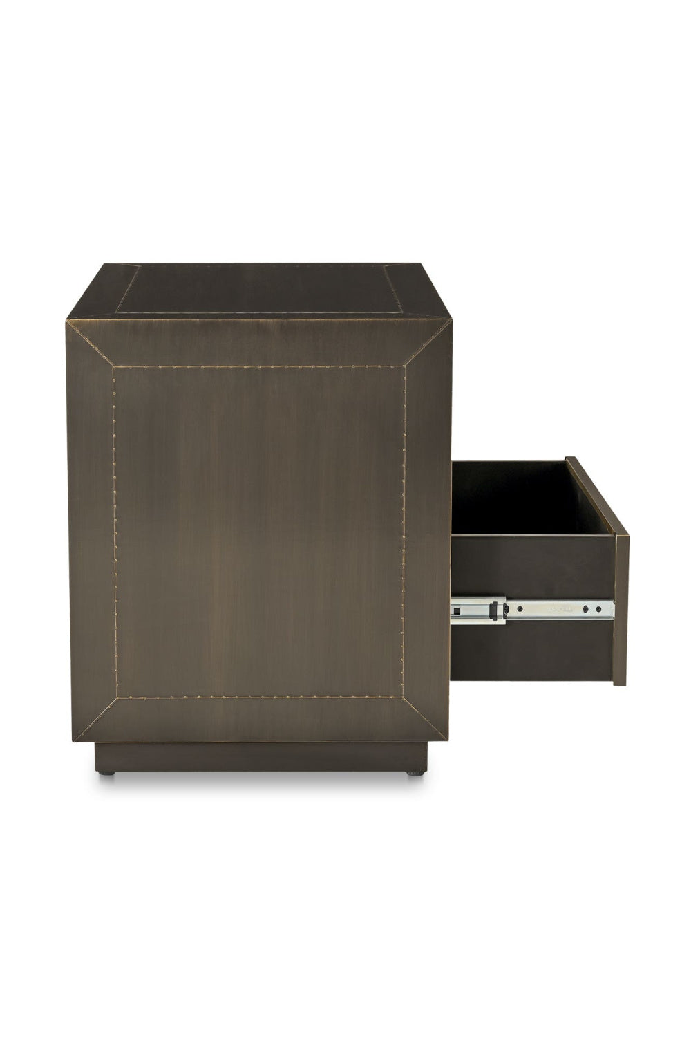 Modern European furniture - Bronze 2-Drawer Nightstand - www.oroa.com