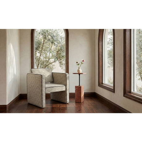 Modern European furniture - Square Stone Side Table - www.oroa.com