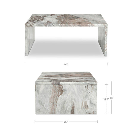 White Marble Coffee Table | Novi Living Rosa