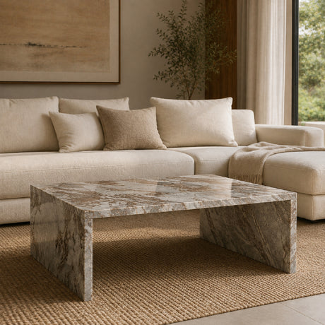 White Marble Coffee Table | Novi Living Rosa