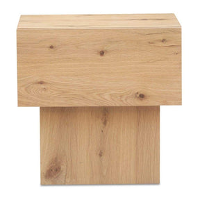 Modern or European furniture - Natural Oak Block Nightstand - www.oroa.com
