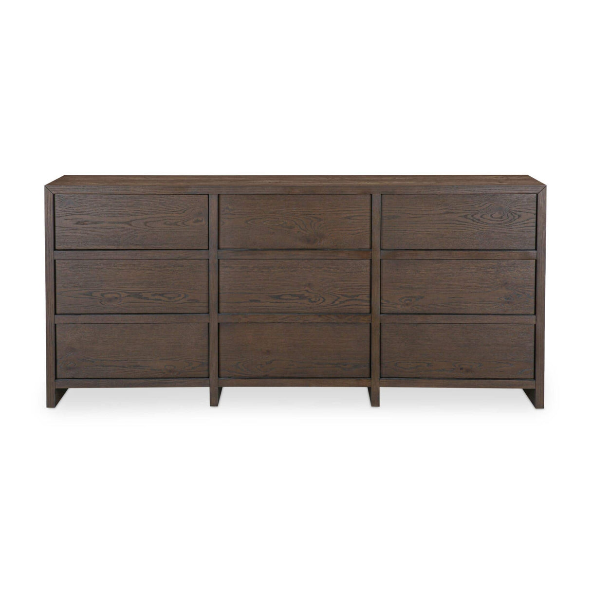 Brown Oak 9-Drawer Dresser | Novi Living Jenson