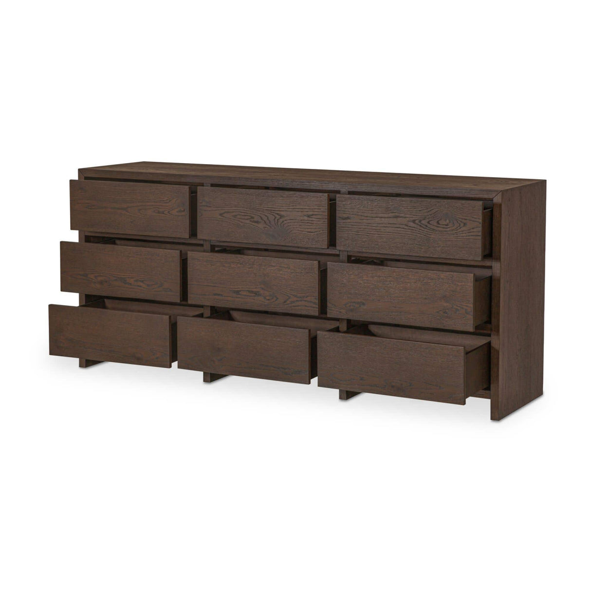 Brown Oak 9-Drawer Dresser | Novi Living Jenson