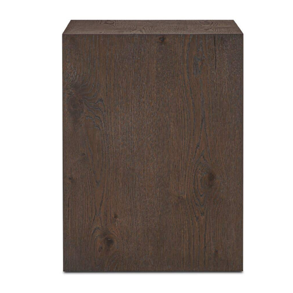 Brown Oak 2-Drawer Nightstand | Novi Living Jenson