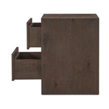 Brown Oak 2-Drawer Nightstand | Novi Living Jenson