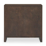 Brown Oak 2-Drawer Nightstand | Novi Living Jenson