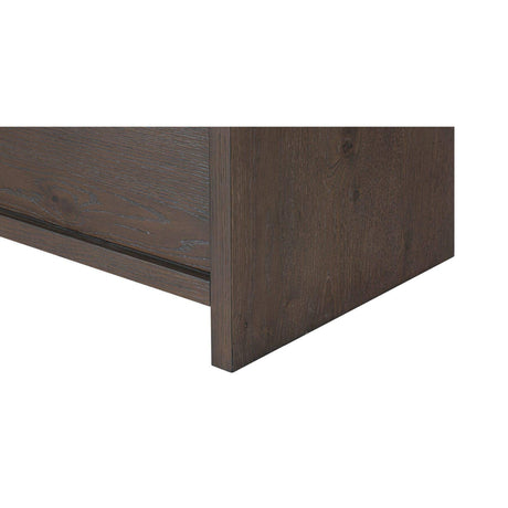 Brown Oak 2-Drawer Nightstand | Novi Living Jenson