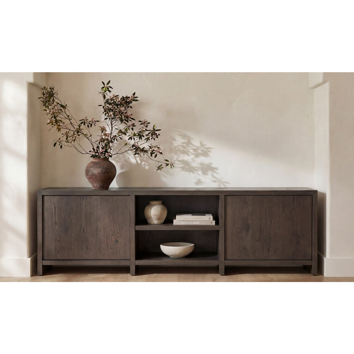 Modern or European furniture - Brown Oak Media Unit - www.oroa.com