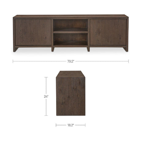 Modern or European furniture - Brown Oak Media Unit - www.oroa.com