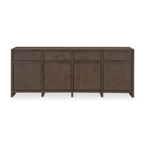 Brown Oak 4-Door Sideboard - Novi Living Jenson - view 1
