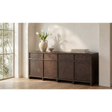 Brown Oak 4-Door Sideboard | Novi Living Jenson