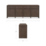 Brown Oak 4-Door Sideboard | Novi Living Jenson